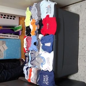 Big Lot Baby Boy Long&Short Sleeve Onesies Sizes 0-3/3months